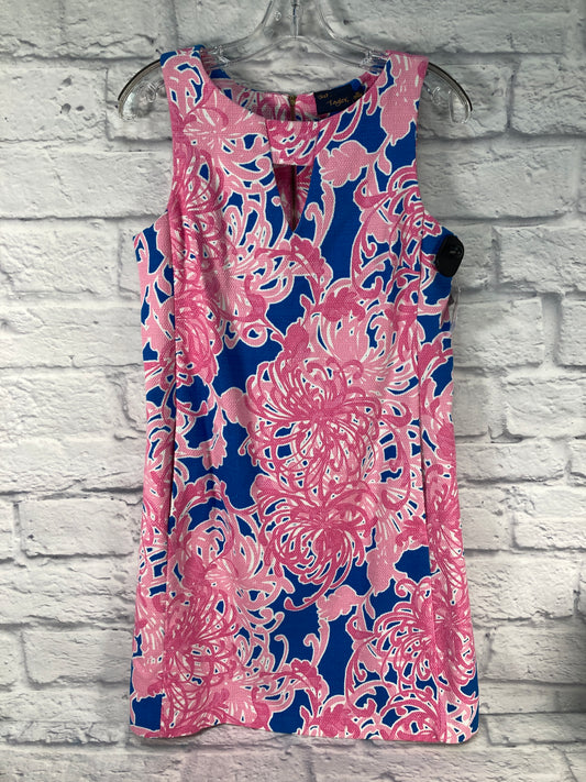 Dress Designer By Just Taylor In Blue & Pink, Size: M