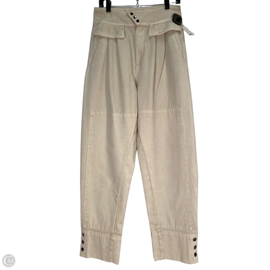 Jeans Wide Leg By Clothes Mentor In Cream Denim, Size: 8