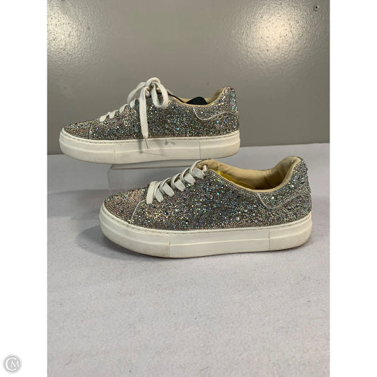 Shoes Sneakers Platform By Betsey Johnson In Silver, Size: 8.5