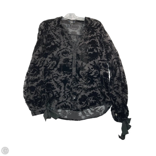 Blouse Long Sleeve By Paige In Black, Size: M