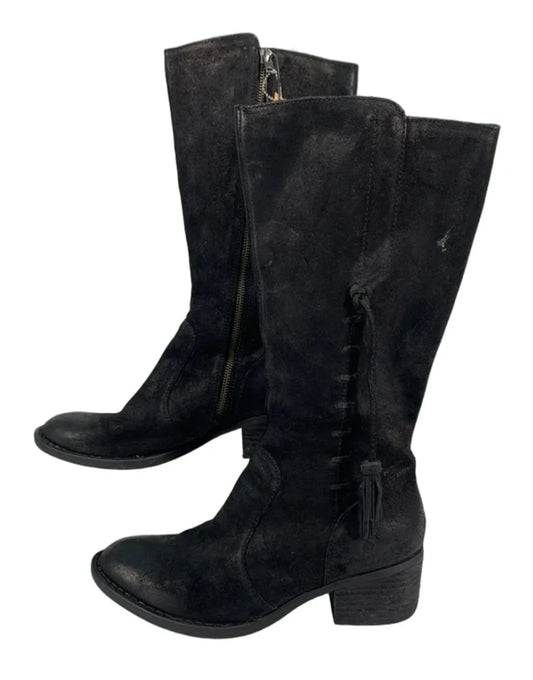 Boots Mid-calf Heels By Born In Black, Size: 9
