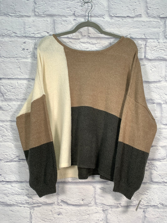 Sweater By Blu Pepper In Brown & Green, Size: S