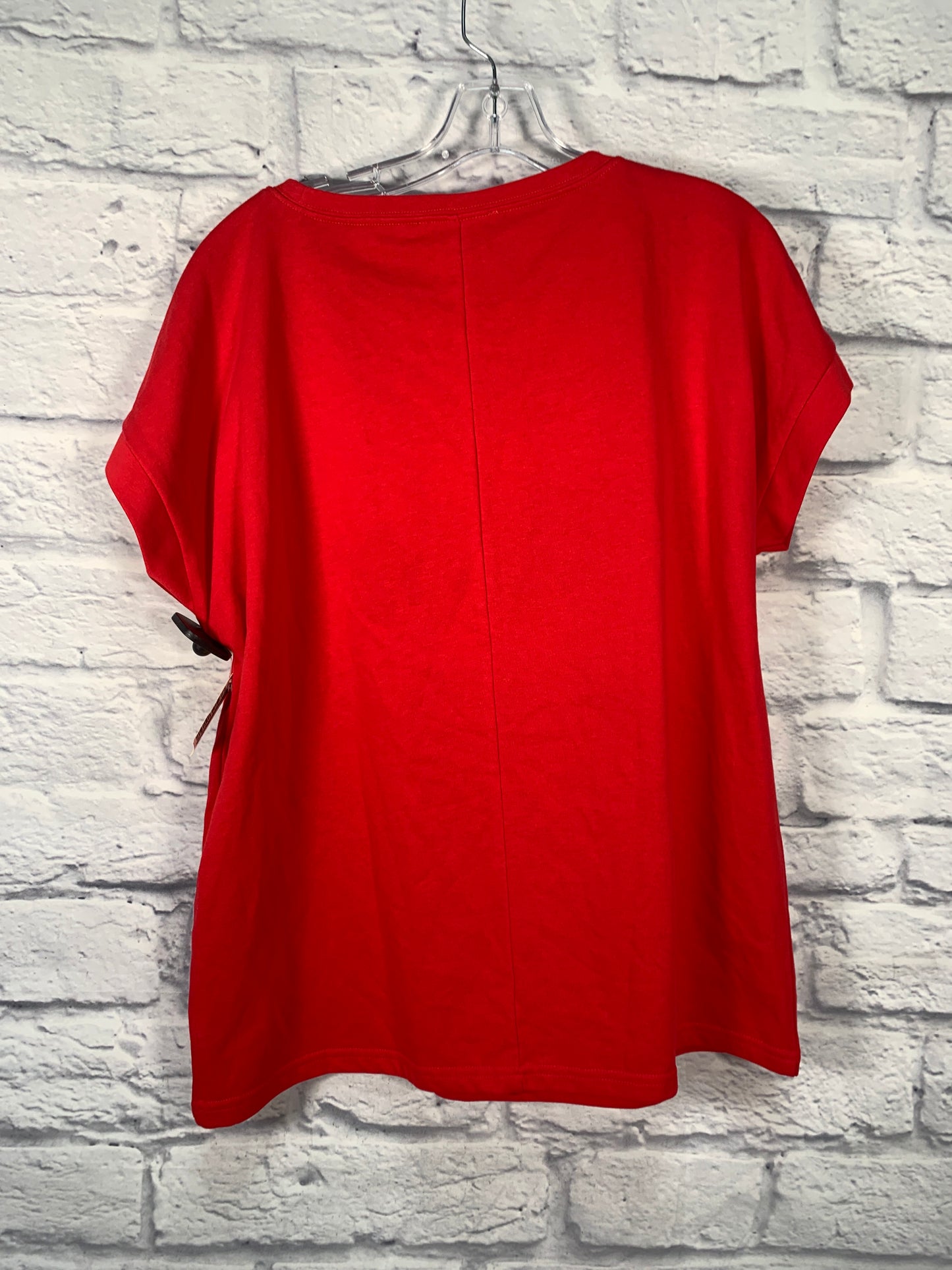 Top Short Sleeve By Haptics In Red, Size: L