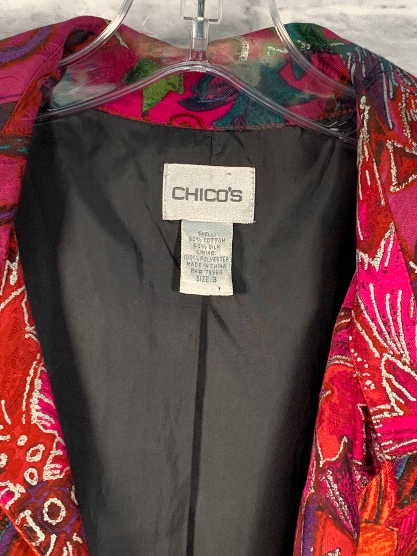 Blazer By Chicos In Multi-colored, Size: Xl