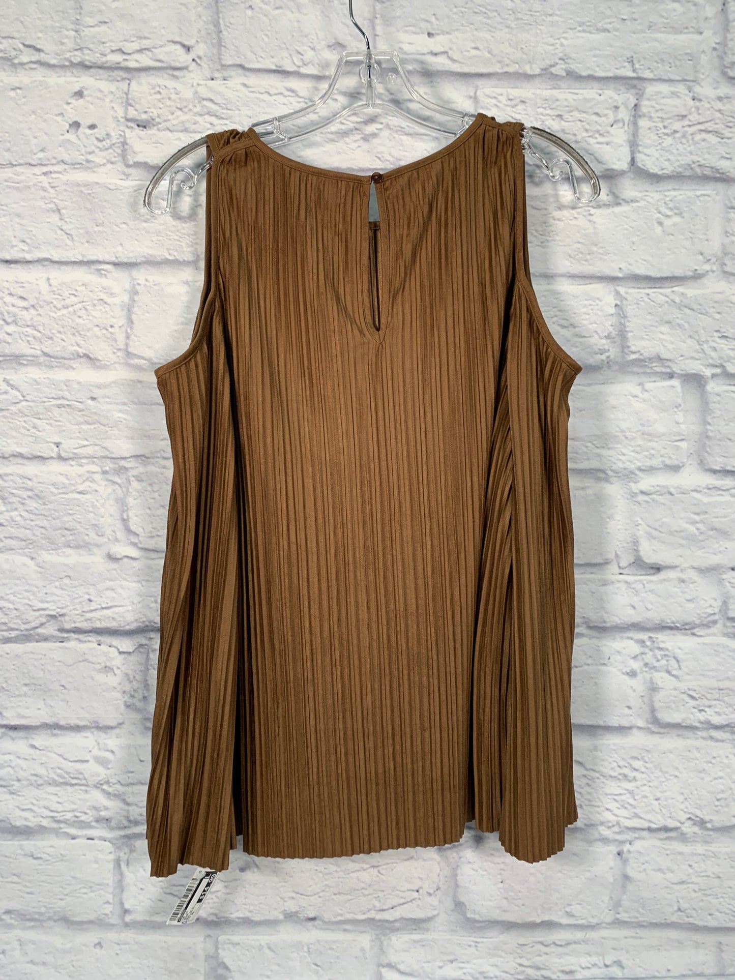 Top Long Sleeve By Chicos In Brown, Size: Xl