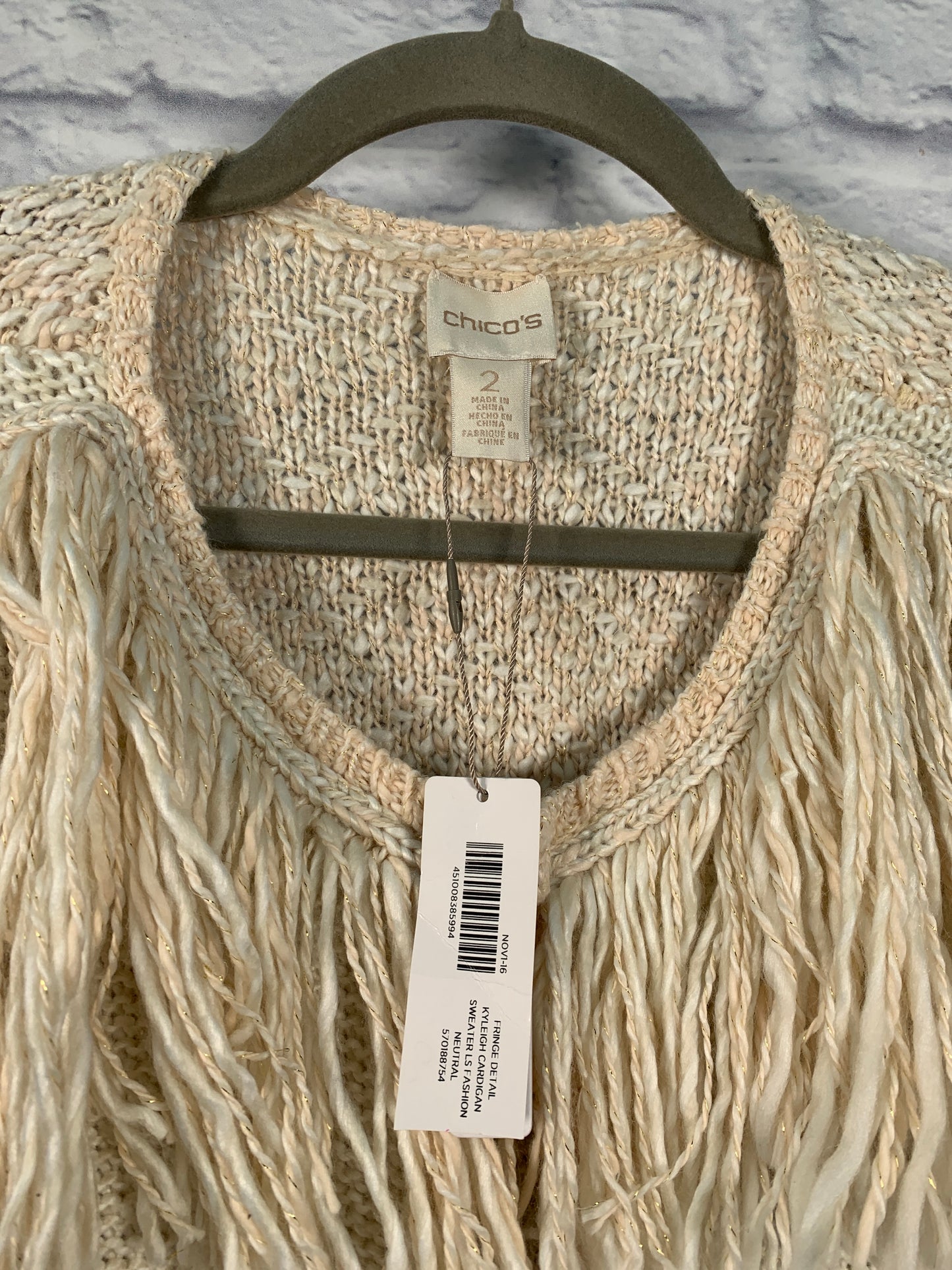 Sweater By Chicos In Cream, Size: L