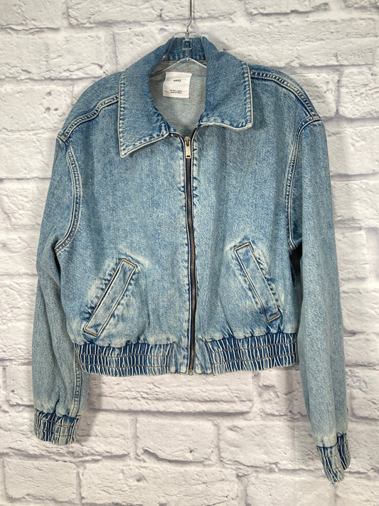 Jacket Denim By Mng In Blue Denim, Size: L