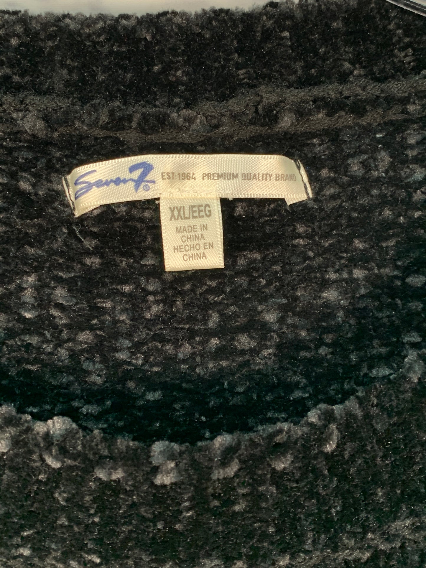 Sweater By Seven 7 In Black, Size: Xxl