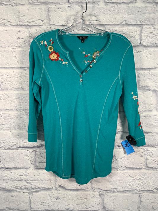 Top 3/4 Sleeve By Alp N Rock In Teal, Size: S