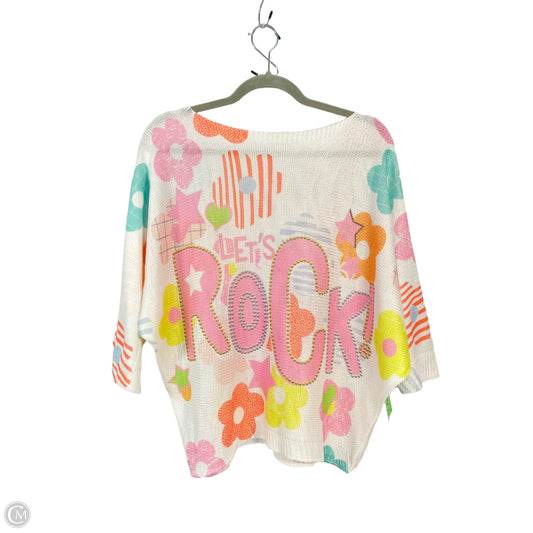 Blouse Short Sleeve By Clothes Mentor In White, Size: M