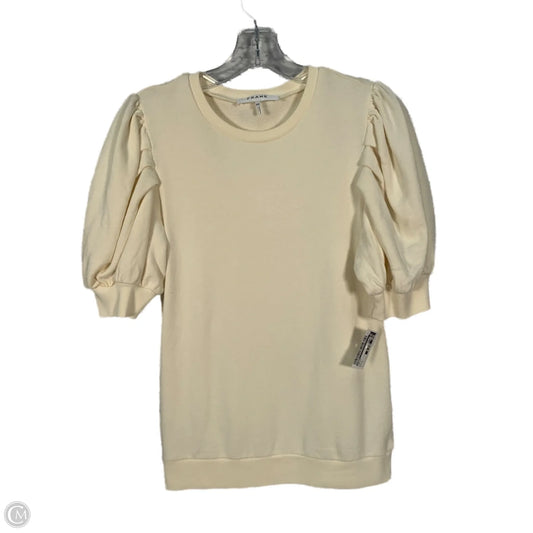 Top Short Sleeve By Frame In Cream, Size: S
