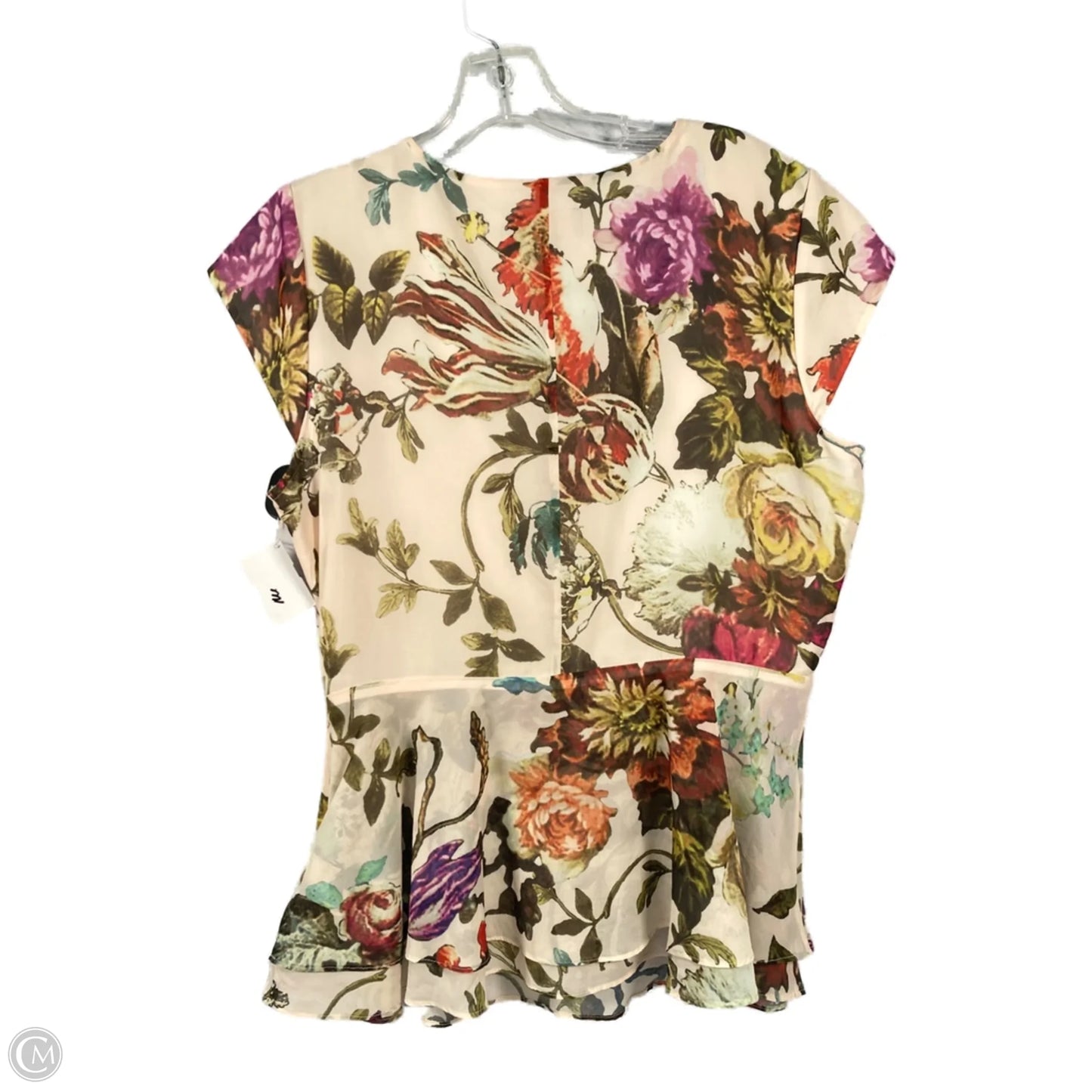 Blouse Short Sleeve By Ted Baker In Floral Print, Size: M