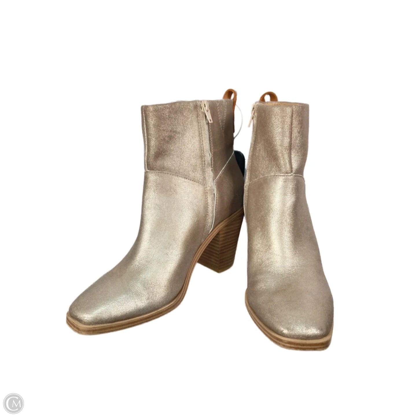 Boots Leather By Crown Vintage In Silver, Size: 10