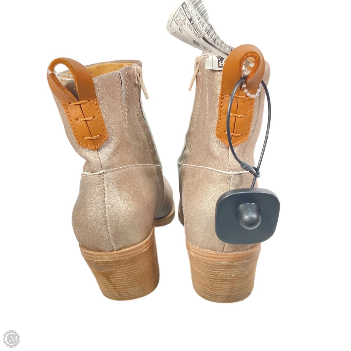 Boots Leather By Crown Vintage In Silver, Size: 10