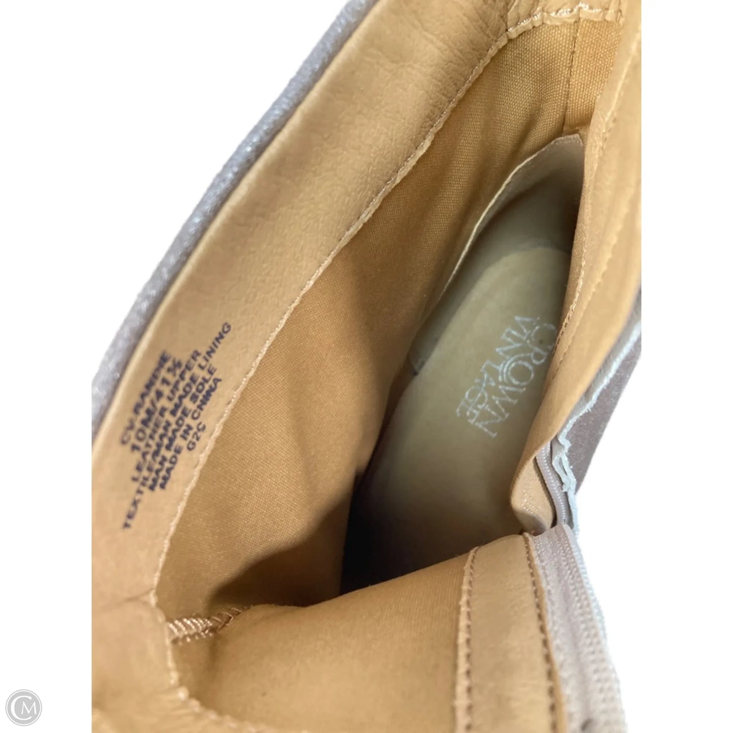 Boots Leather By Crown Vintage In Silver, Size: 10