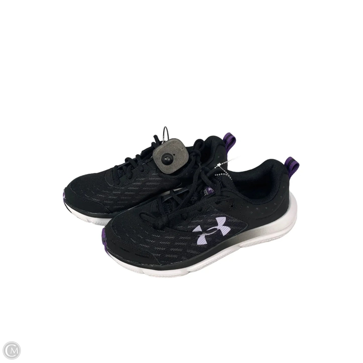 Shoes Sneakers By Under Armour In Black & Purple, Size: 7