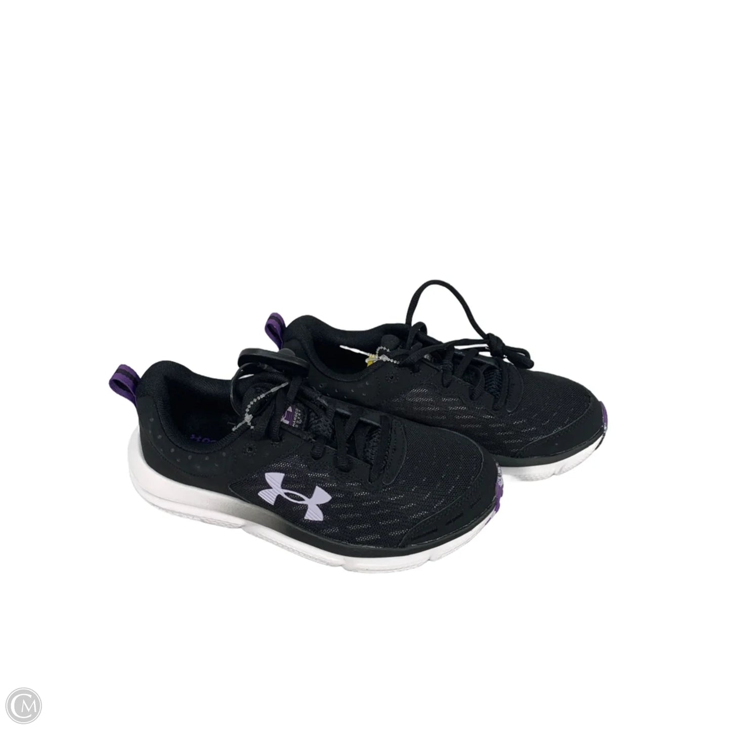 Shoes Sneakers By Under Armour In Black & Purple, Size: 7