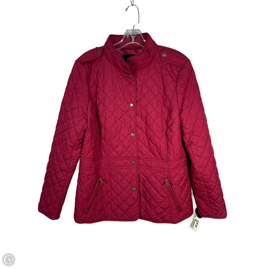 Coat Puffer & Quilted By Talbots In Purple, Size: L