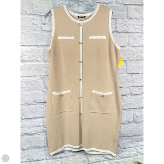 Dress Sweater By Clothes Mentor In Cream & White, Size: Xl