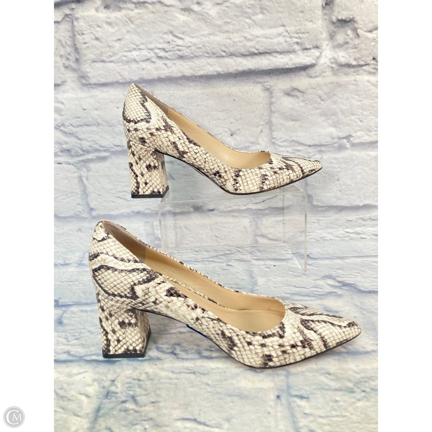 Shoes Heels Block By Marc Fisher In Snakeskin Print, Size: 7
