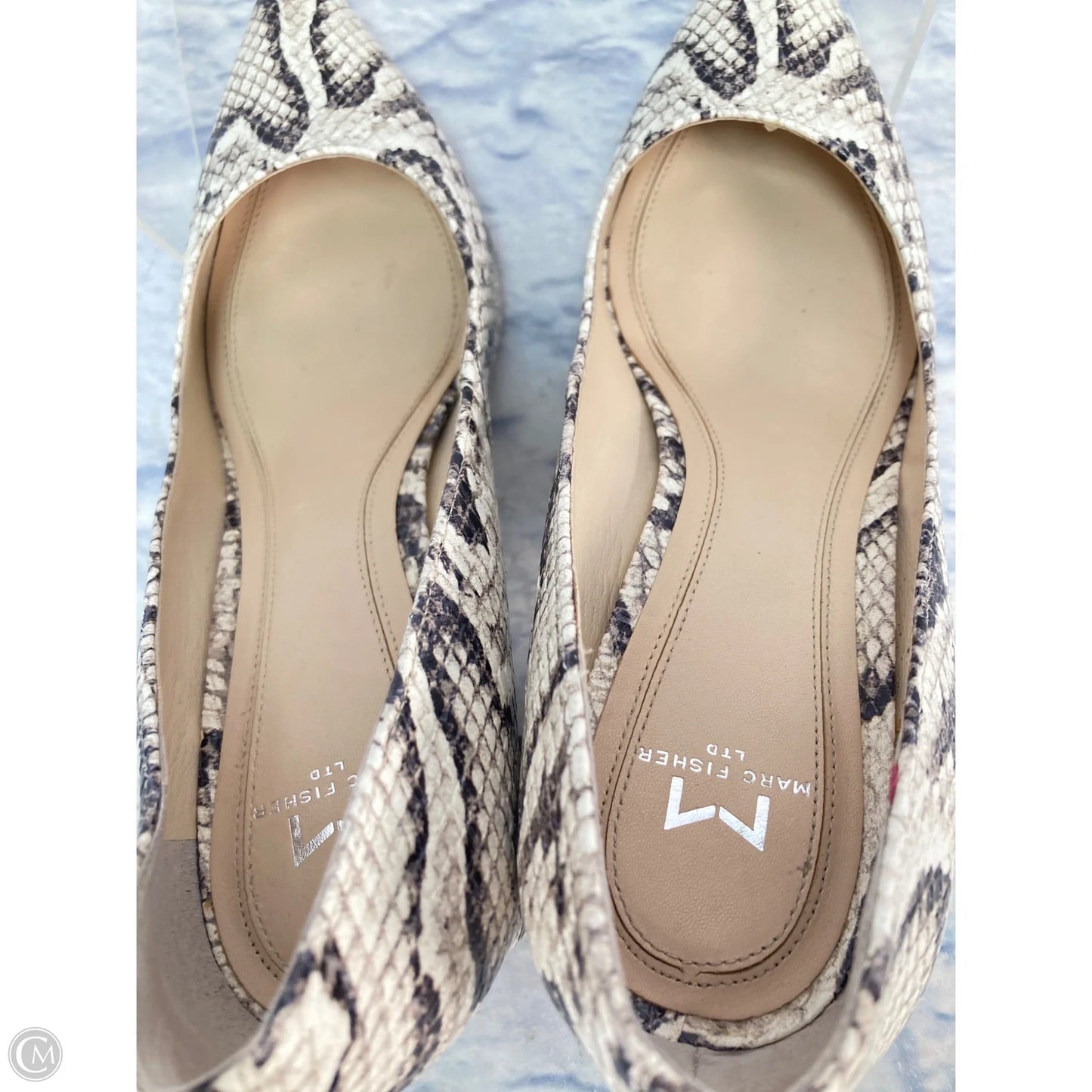 Shoes Heels Block By Marc Fisher In Snakeskin Print, Size: 7