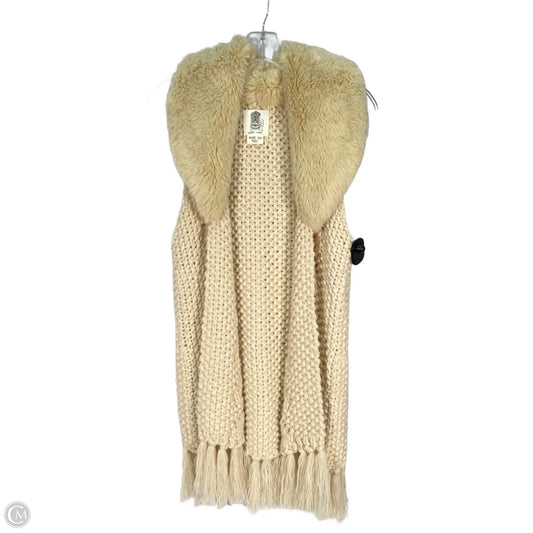 Vest Sweater By Clothes Mentor In Cream, Size: Xs