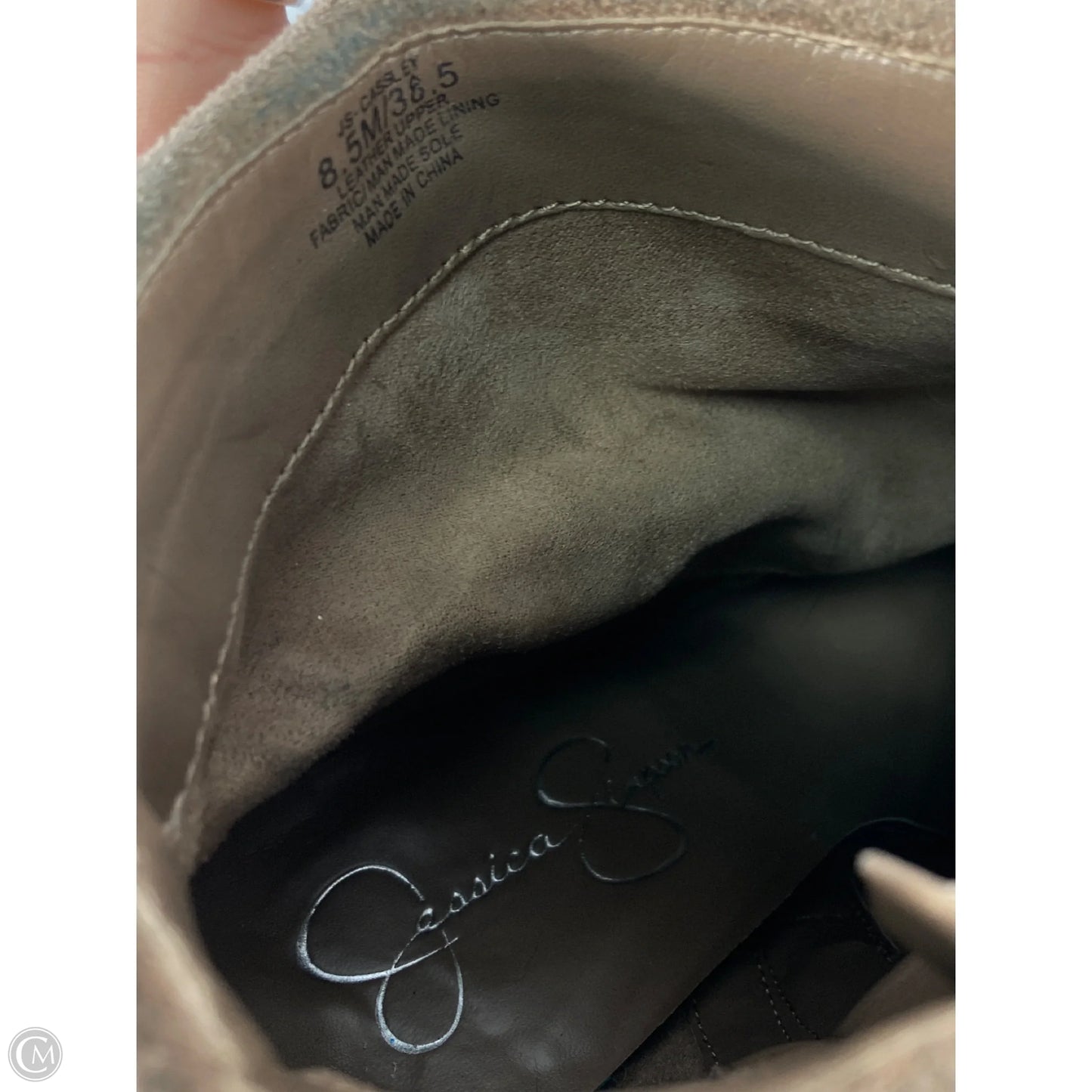 Boots Ankle Heels By Jessica Simpson In Brown, Size: 8.5