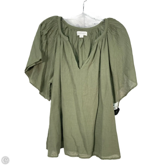 Top Short Sleeve By Velvet By Graham & Spencer In Green, Size: 1x
