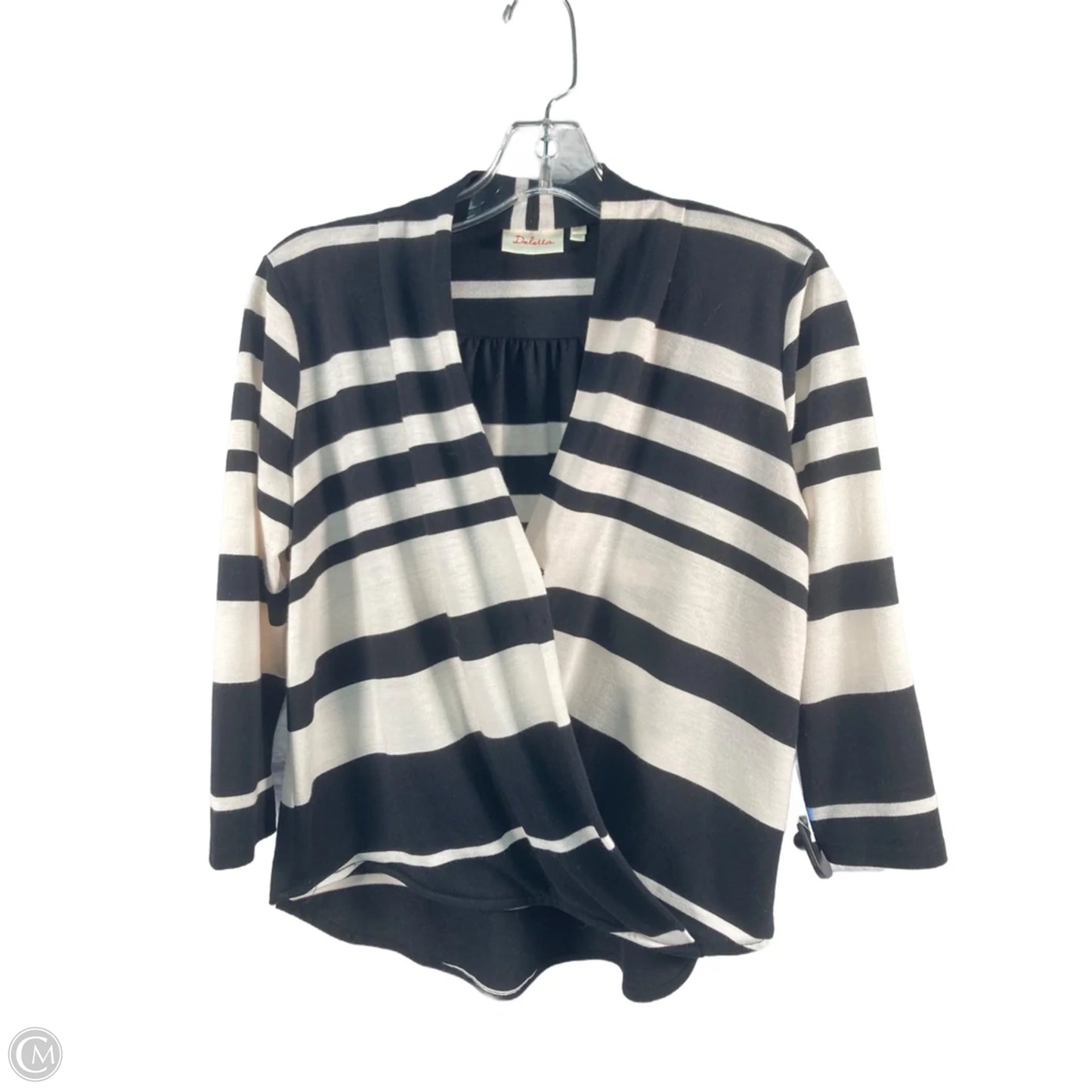 Top Long Sleeve By Deletta In Black & White, Size: Xs