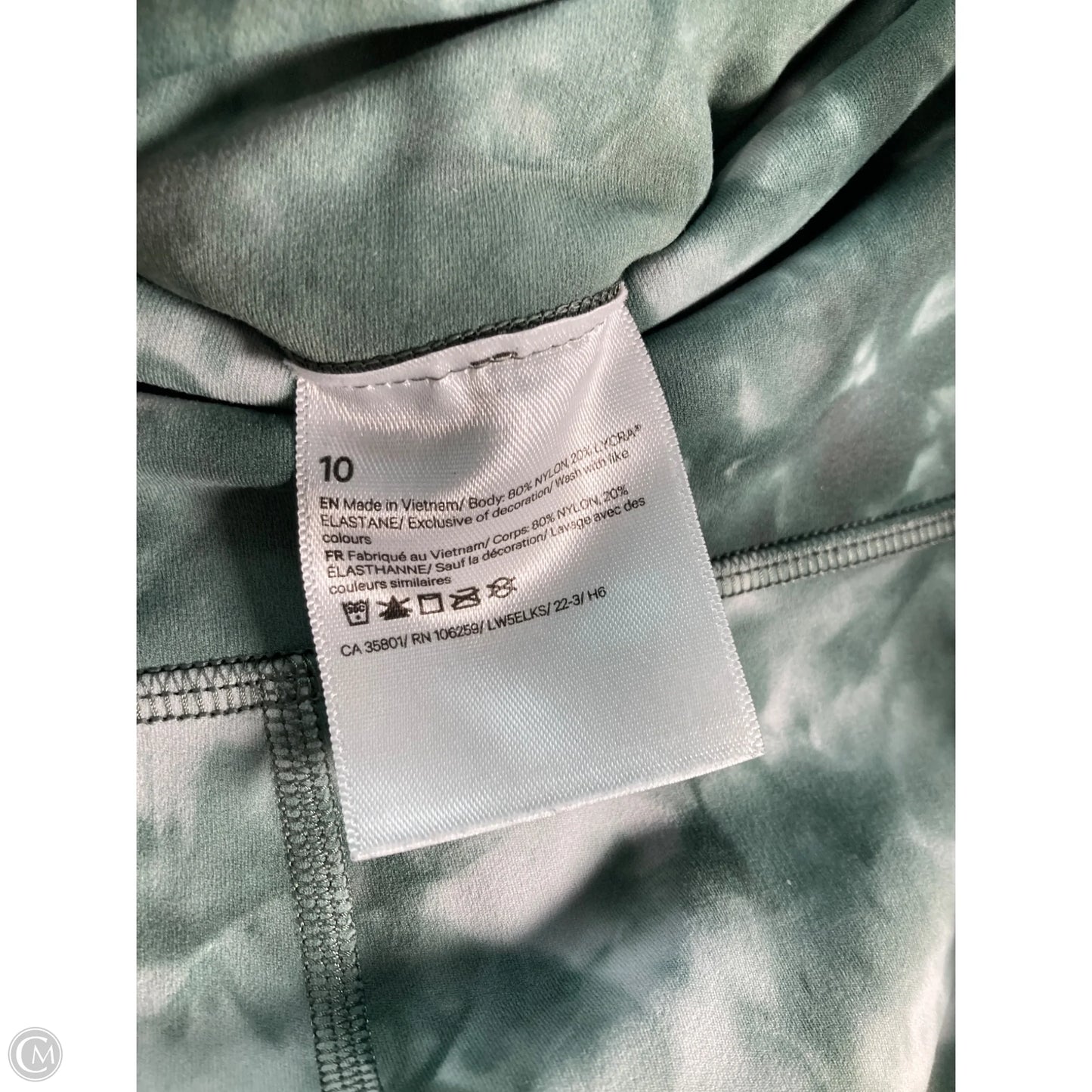 Athletic Leggings By Lululemon In Green, Size: M