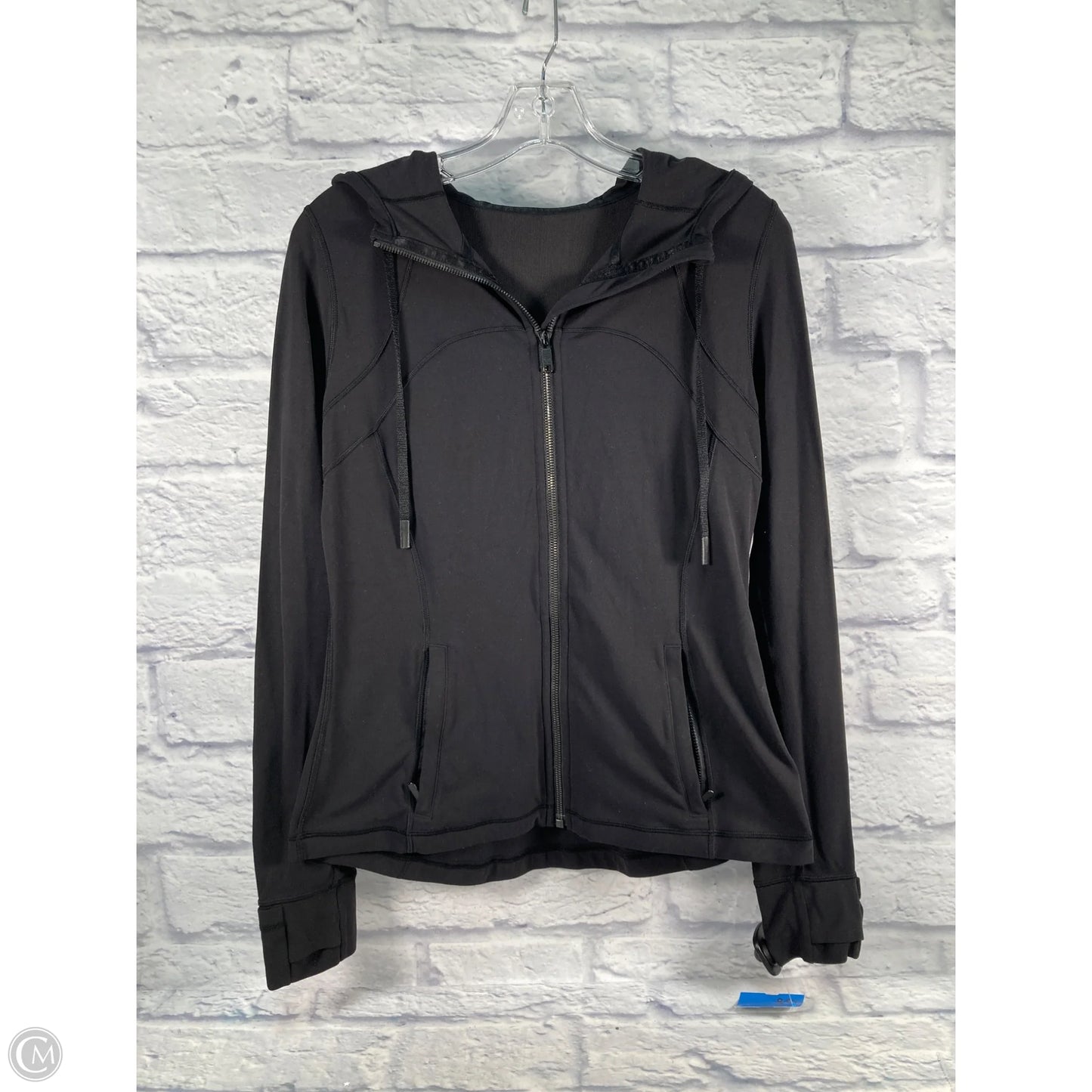 Athletic Jacket By Lululemon In Black, Size: M
