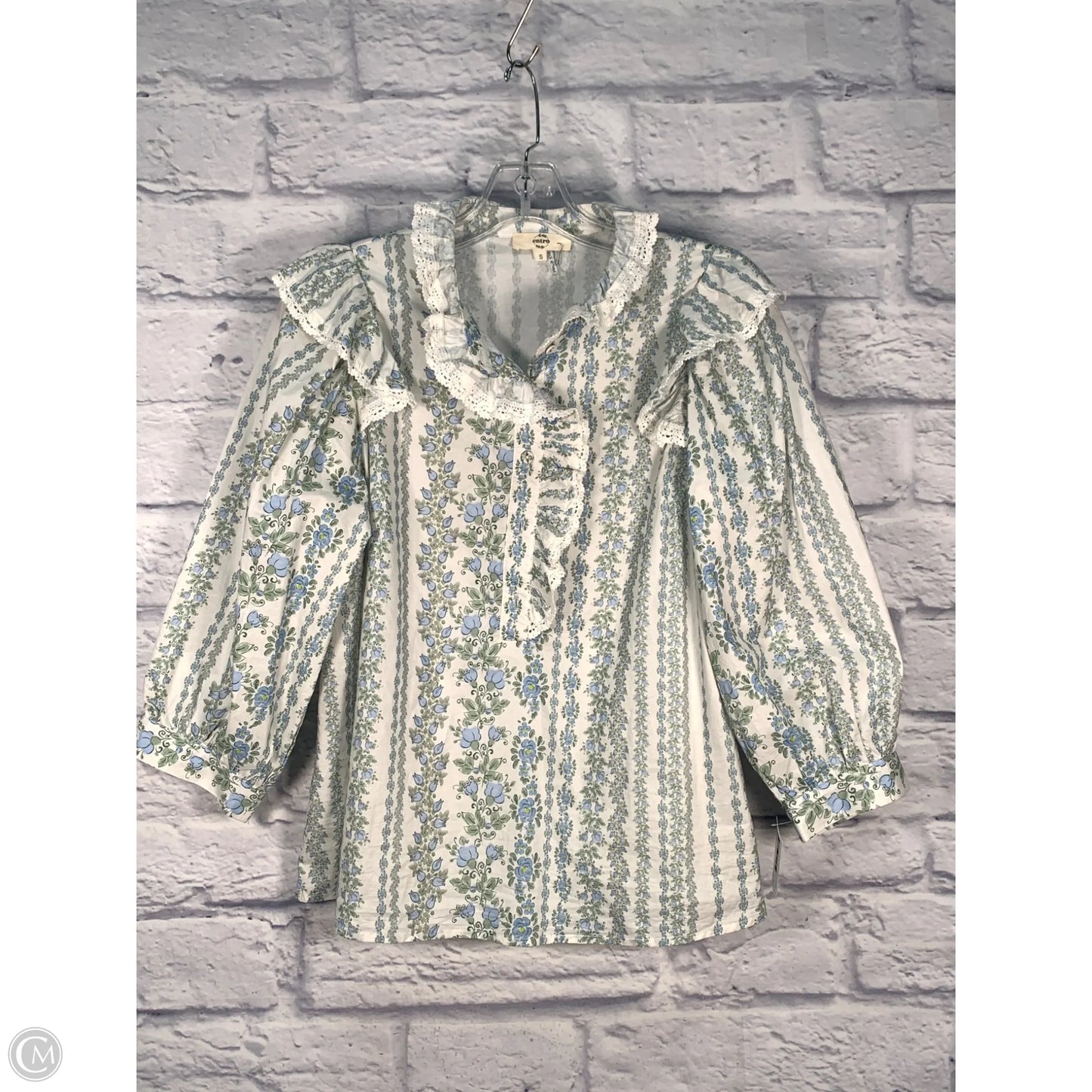 Blouse Long Sleeve By Entro In Floral Print, Size: S