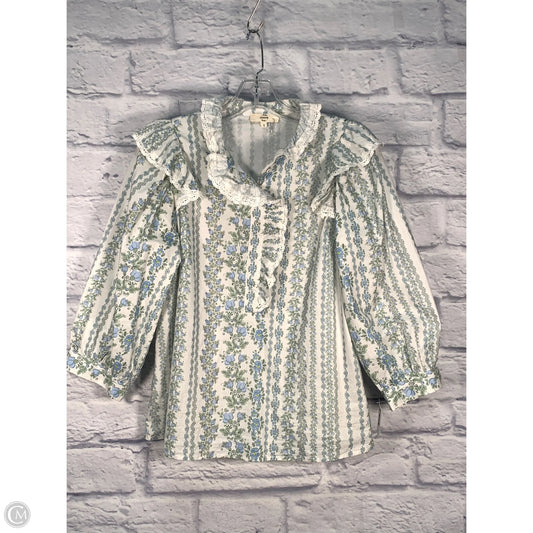 Blouse Long Sleeve By Entro In Floral Print, Size: S
