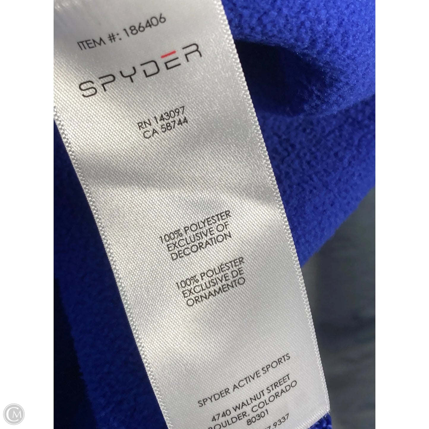 Athletic Jacket By Spyder In Blue, Size: L