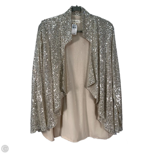 Cardigan By Vine & Love In Cream & Silver, Size: Small