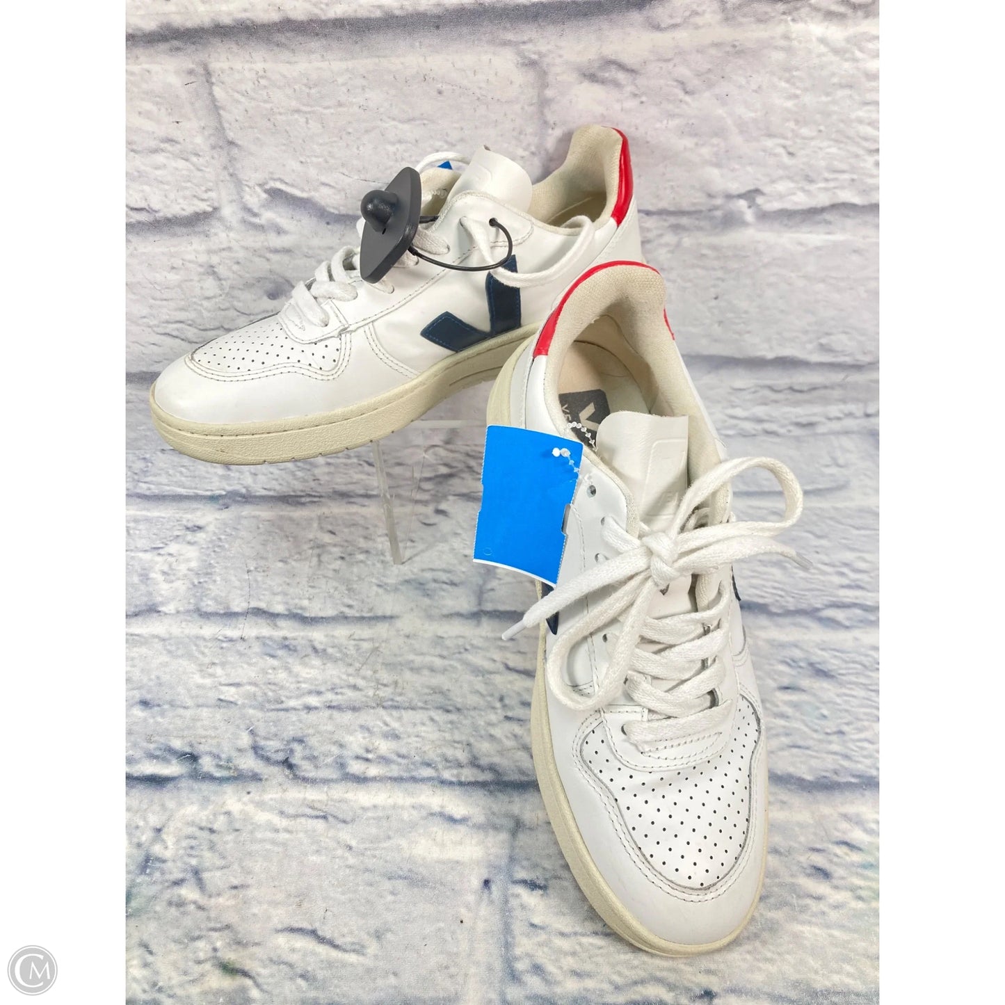 Shoes Sneakers By Veja In Blue & Red & White, Size: 7