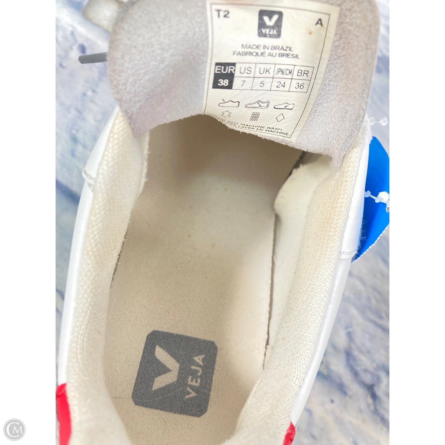 Shoes Sneakers By Veja In Blue & Red & White, Size: 7