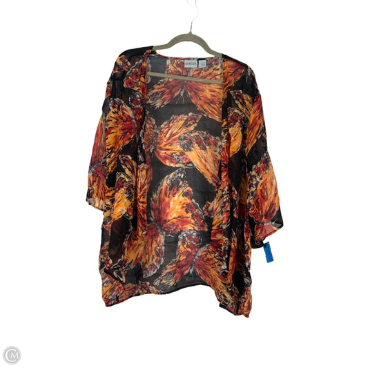 Kimono By Chicos In Orange & Red, Size: L