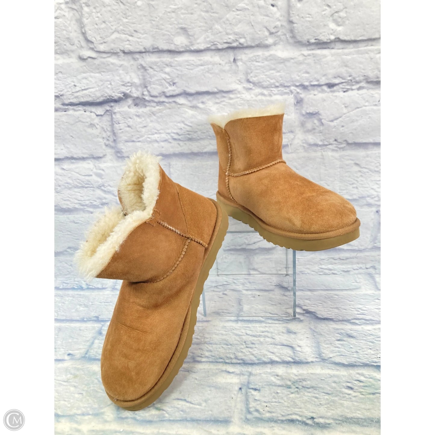 Boots Designer By Ugg In Brown & Cream, Size: 10