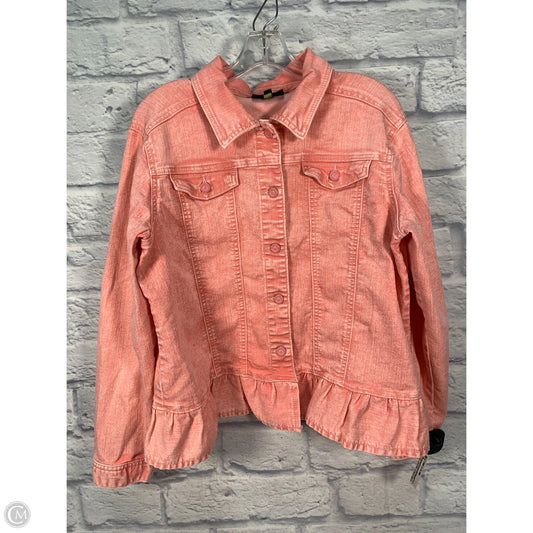 Jacket Denim By Dg2 In Pink, Size: L
