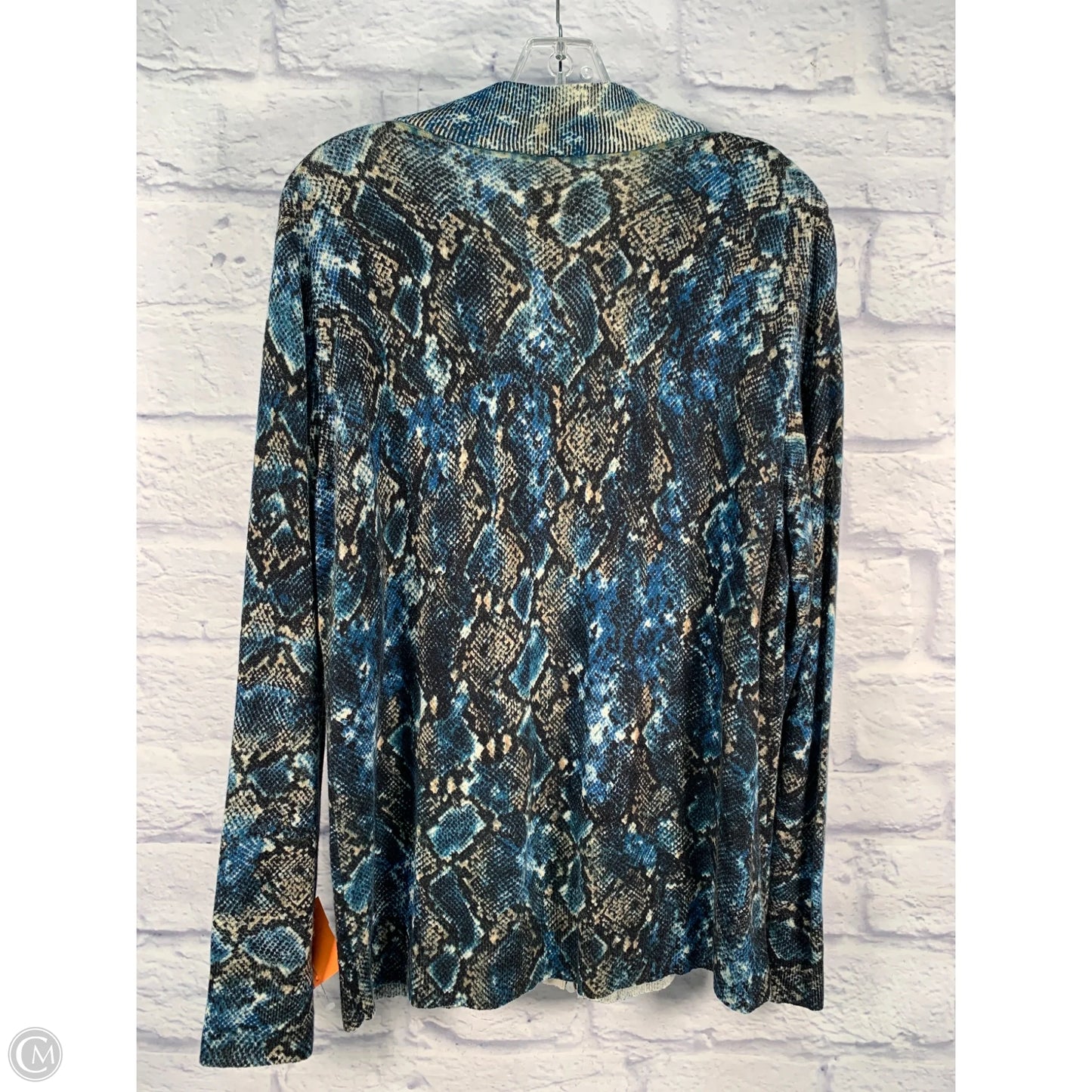 Cardigan Designer By Lafayette 148 In Snakeskin Print, Size: Xl