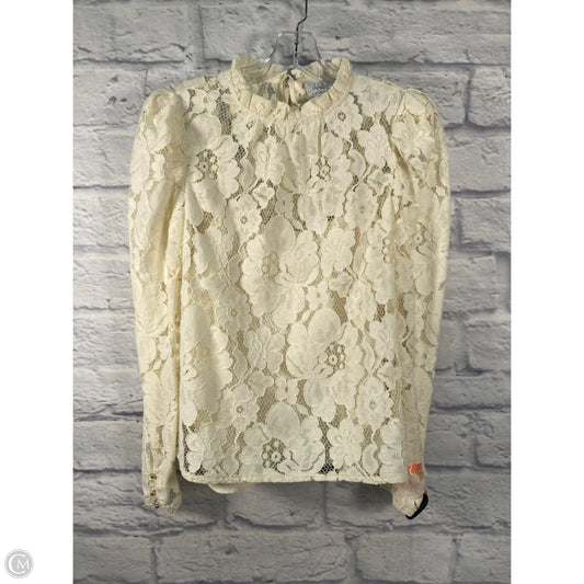 Blouse Long Sleeve By Mare Mare In Cream, Size: Xs