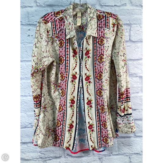 Tunic Long Sleeve By Clothes Mentor In Floral Print, Size: M