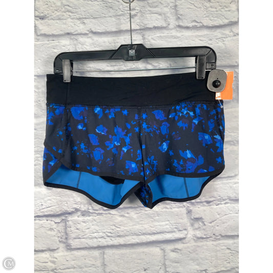 Athletic Shorts By Lululemon In Black & Blue, Size: S