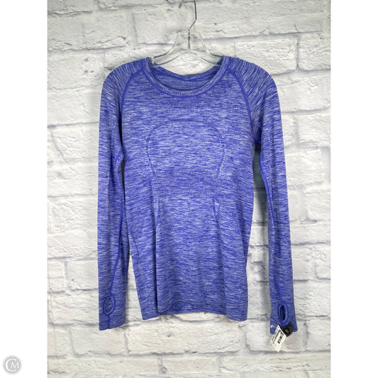 Athletic Top Long Sleeve Crewneck By Lululemon In Blue, Size: S