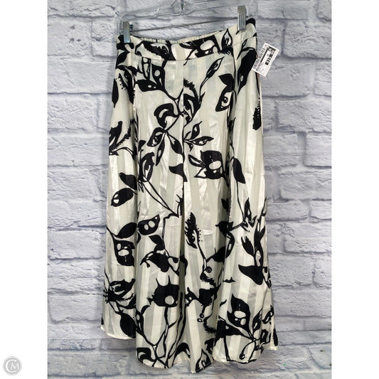 Skirt Midi By Nordstrom In Black & Cream, Size: 8