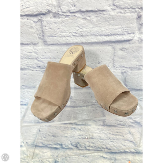 Sandals Heels Block By Vince Camuto In Tan, Size: 9