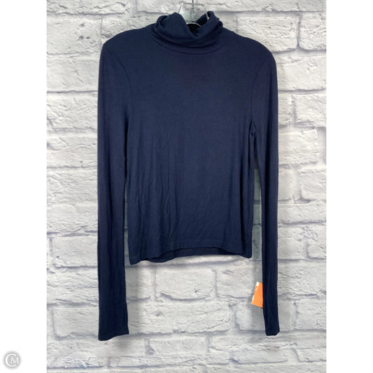 Athletic Top Long Sleeve Collar By Splits59 In Navy, Size: M