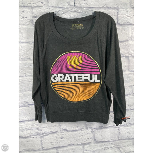 Top Long Sleeve By Spiritual Gangster In Grey, Size: M