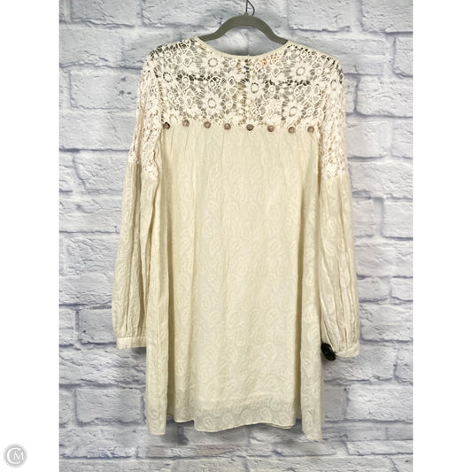 Dress Casual Short By Anthropologie In Cream, Size: S